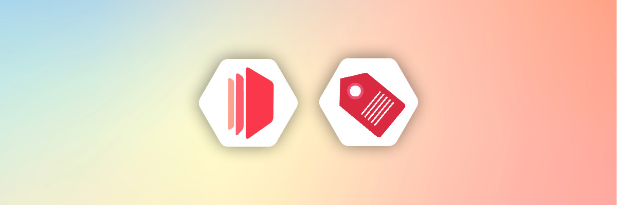 CraftMyPDF logo next to a label tag icon, representing label automation