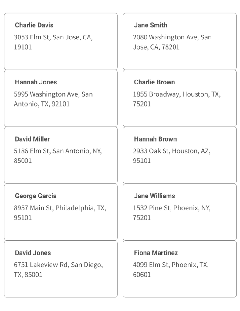Address label